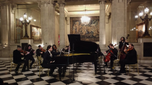 Jean Angelo Sáez en el Concierto de piano ofrecido en el Club de la Unión